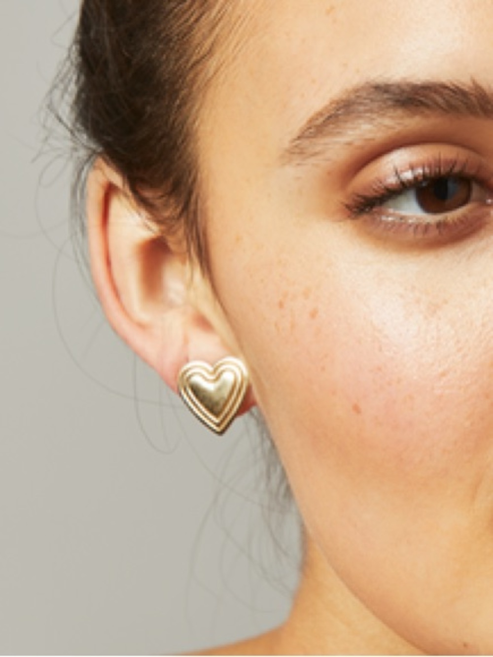 EACH “Lynn” Layered Heart Studs